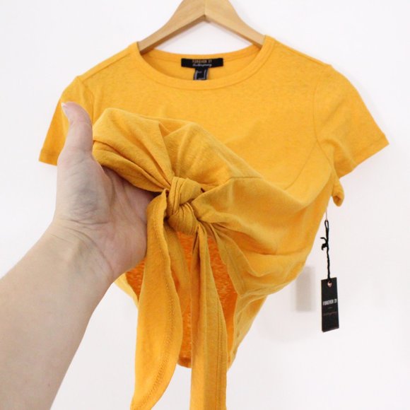 *Forever 21 Contemporary Mustard Knit Top - Picture 5 of 6